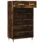 Engineered wood smoked oak shoemaker 60x35x105 cm by vidaXL, Closets and storage - Ref: Foro24-829593, Price: 72,07 €, Discou...