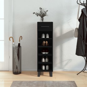 Schwarzes Schuhregal aus Holzwerkstoff, 30 x 35 x 105 cm von vidaXL, Schränke und Lagerung - Ref: Foro24-829701, Preis: 78,00...