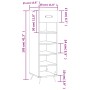 Zapatero madera de ingeniería negro 30x35x105 cm de vidaXL, Armarios y almacenamiento - Ref: Foro24-829645, Precio: 41,93 €, ...
