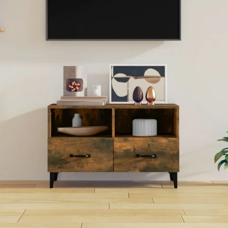 TV-Schrank aus geräuchertem Eichensperrholz, 80 x 36 x 50 cm von vidaXL, TV-Möbel - Ref: Foro24-817492, Preis: 70,72 €, Rabat...
