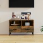TV-Schrank aus geräuchertem Eichensperrholz, 80 x 36 x 50 cm von vidaXL, TV-Möbel - Ref: Foro24-817492, Preis: 71,63 €, Rabat...