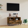 TV-Schrank aus geräuchertem Eichensperrholz, 80 x 36 x 50 cm von vidaXL, TV-Möbel - Ref: Foro24-817492, Preis: 71,63 €, Rabat...