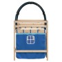 Cama alta para niños con túnel madera pino azul 80x200 cm