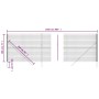 Cerca de alambre de acero galvanizado gris antracita 1,8x25 m