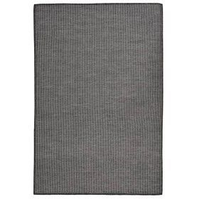 Grauer flachgewebter Outdoor-Teppich 120x170 cm von vidaXL, Teppiche - Ref: Foro24-340774, Preis: 41,01 €, Rabatt: %