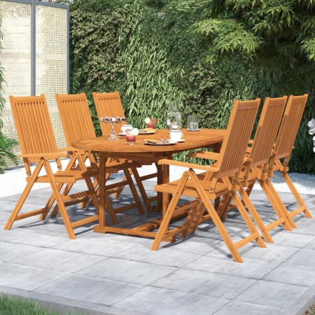 7-piece solid acacia wood garden dining set by vidaXL, Garden sets - Ref: Foro24-3079644, Price: 623,23 €, Discount: %