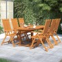 7-piece solid acacia wood garden dining set by vidaXL, Garden sets - Ref: Foro24-3079644, Price: 623,23 €, Discount: %