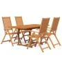 Juego de comedor de jardín 5 piezas madera maciza de acacia de vidaXL, Conjuntos de jardín - Ref: Foro24-3079645, Precio: 498...