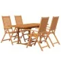 Juego de comedor de jardín 5 piezas madera maciza de acacia de vidaXL, Conjuntos de jardín - Ref: Foro24-3079645, Precio: 498...
