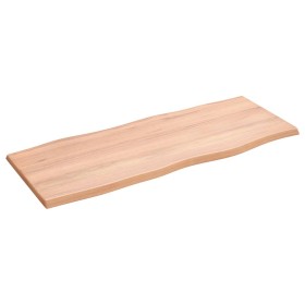 Tablero mesa madera tratada roble borde natural 100x40x2 cm