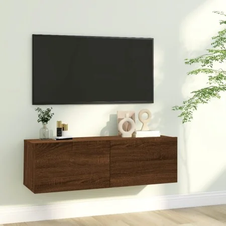TV-Wandschrank aus braunem Eichensperrholz, 100 x 30 x 30 cm von vidaXL, TV-Möbel - Ref: Foro24-815098, Preis: 56,37 €, Rabat...