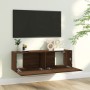 Mueble pared TV madera contrachapada roble marrón 100x30x30 cm de vidaXL, Muebles TV - Ref: Foro24-815098, Precio: 54,67 €, D...