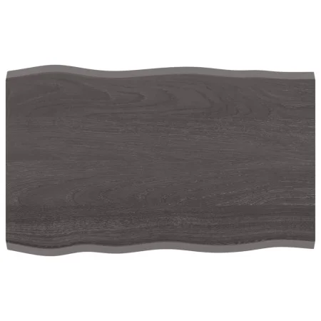 Treated oak wood table top brown live edge 80x50x2 cm by vidaXL, Table tops - Ref: Foro24-364007, Price: 34,17 €, Discount: %