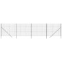 Cerca de alambre de acero galvanizado gris antracita 1,4x10 m