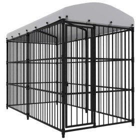 Außenzwinger mit Dach 300x150x210 cm von vidaXL, Hundehütten und Zäune - Ref: Foro24-170891, Preis: 609,28 €, Rabatt: %