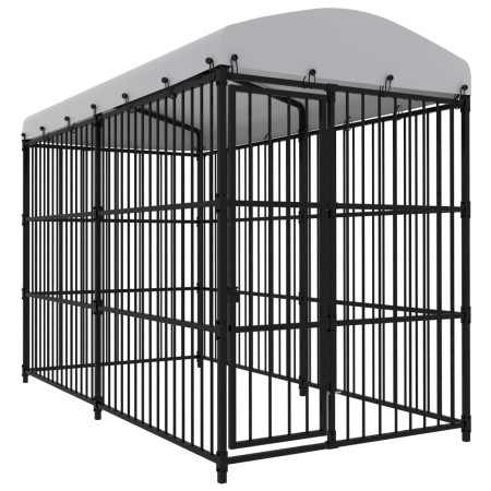 Perrera de exterior con techo 300x150x210 cm de vidaXL, Casetas y cercados para perros - Ref: Foro24-170891, Precio: 609,07 €...