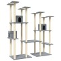 Rascador para gatos con postes de sisal gris claro 174 cm de vidaXL, Mobiliario para gatos - Ref: Foro24-171534, Precio: 145,...