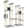 Rascador para gatos con postes de sisal gris claro 174 cm de vidaXL, Mobiliario para gatos - Ref: Foro24-171534, Precio: 142,...