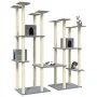 Rascador para gatos con postes de sisal gris claro 174 cm de vidaXL, Mobiliario para gatos - Ref: Foro24-171534, Precio: 142,...