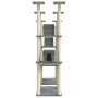 Rascador para gatos con postes de sisal gris claro 174 cm de vidaXL, Mobiliario para gatos - Ref: Foro24-171534, Precio: 142,...