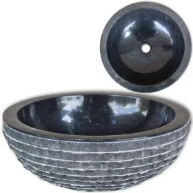 Marble sink 40 cm black by vidaXL, Sinks - Ref: Foro24-242672, Price: 136,06 €, Discount: %
