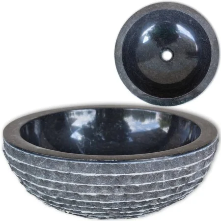 Marble sink 40 cm black by vidaXL, Sinks - Ref: Foro24-242672, Price: 136,06 €, Discount: %