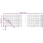 Cerca de alambre de acero galvanizado gris antracita 1,4x10 m