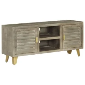 TV-Möbel aus massivem Mangoholz mit grauem Messing 110x30x48 cm von vidaXL, TV-Möbel - Ref: Foro24-246681, Preis: 178,09 €, R...