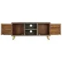 TV-Möbel aus massivem Mangoholz mit grauem Messing 110x30x48 cm von vidaXL, TV-Möbel - Ref: Foro24-246681, Preis: 178,09 €, R...