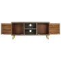 TV-Möbel aus massivem Mangoholz mit grauem Messing 110x30x48 cm von vidaXL, TV-Möbel - Ref: Foro24-246681, Preis: 160,80 €, R...