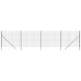 Cerca de alambre de acero galvanizado gris antracita 1,6x10 m