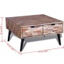 Coffee table with 4 recycled teak wood drawers by vidaXL, Coffee table - Ref: Foro24-241708, Price: 219,88 €, Discount: %
