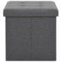 Folding storage stools 2 pcs dark gray synthetic linen by vidaXL, Folding stools and chairs - Ref: Foro24-247079, Price: 44,9...