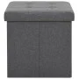 Folding storage stools 2 pcs dark gray synthetic linen by vidaXL, Folding stools and chairs - Ref: Foro24-247079, Price: 44,0...