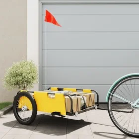 Iron bicycle trailer and yellow Oxford cloth by vidaXL, Bicycle trailers - Ref: Foro24-94176, Price: 86,48 €, Discount: %