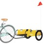 Fahrradanhänger aus Eisen und gelbem Oxford-Stoff von vidaXL, Fahrradanhänger - Ref: Foro24-94176, Preis: 88,11 €, Rabatt: %
