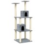 Cat scratching post with light gray sisal posts 141 cm by vidaXL, Cat furniture - Ref: Foro24-171525, Price: 62,41 €, Discoun...