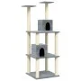 Cat scratching post with light gray sisal posts 141 cm by vidaXL, Cat furniture - Ref: Foro24-171525, Price: 61,47 €, Discoun...