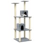 Cat scratching post with light gray sisal posts 141 cm by vidaXL, Cat furniture - Ref: Foro24-171525, Price: 62,41 €, Discoun...