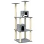 Cat scratching post with light gray sisal posts 141 cm by vidaXL, Cat furniture - Ref: Foro24-171525, Price: 61,47 €, Discoun...