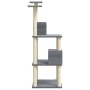 Cat scratching post with light gray sisal posts 141 cm by vidaXL, Cat furniture - Ref: Foro24-171525, Price: 62,41 €, Discoun...