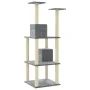 Cat scratching post with light gray sisal posts 141 cm by vidaXL, Cat furniture - Ref: Foro24-171525, Price: 61,47 €, Discoun...