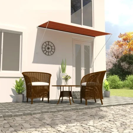 Orange and brown retractable awning 300x150 cm by vidaXL, Awnings - Ref: Foro24-145897, Price: 78,54 €, Discount: %