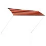 Orange and brown retractable awning 300x150 cm by vidaXL, Awnings - Ref: Foro24-145897, Price: 78,54 €, Discount: %
