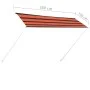 Orange and brown retractable awning 300x150 cm by vidaXL, Awnings - Ref: Foro24-145897, Price: 78,54 €, Discount: %
