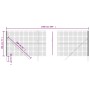Cerca de alambre de acero galvanizado gris antracita 1,8x10 m