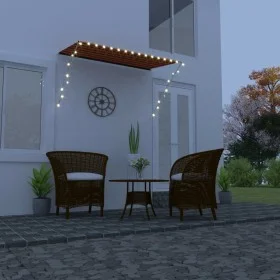 Retractable awning with orange and brown LED 250x150 cm by vidaXL, Awnings - Ref: Foro24-145931, Price: 54,83 €, Discount: %
