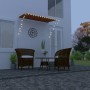 Toldo retráctil con LED naranja y marrón 250x150 cm de vidaXL, Toldos - Ref: Foro24-145931, Precio: 57,17 €, Descuento: %
