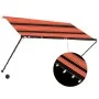 Retractable awning with orange and brown LED 250x150 cm by vidaXL, Awnings - Ref: Foro24-145931, Price: 54,83 €, Discount: %