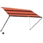 Retractable awning with orange and brown LED 250x150 cm by vidaXL, Awnings - Ref: Foro24-145931, Price: 54,83 €, Discount: %